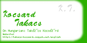 kocsard takacs business card